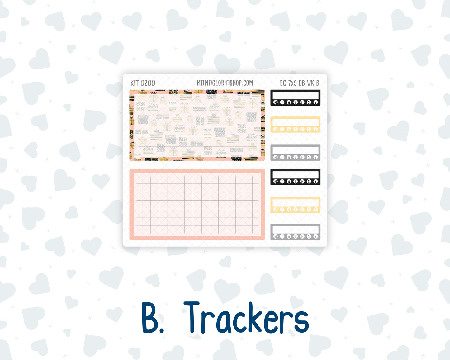 Kit 0200- Weekly Dashboard Planner - Erin Condren - January -Golden Hour