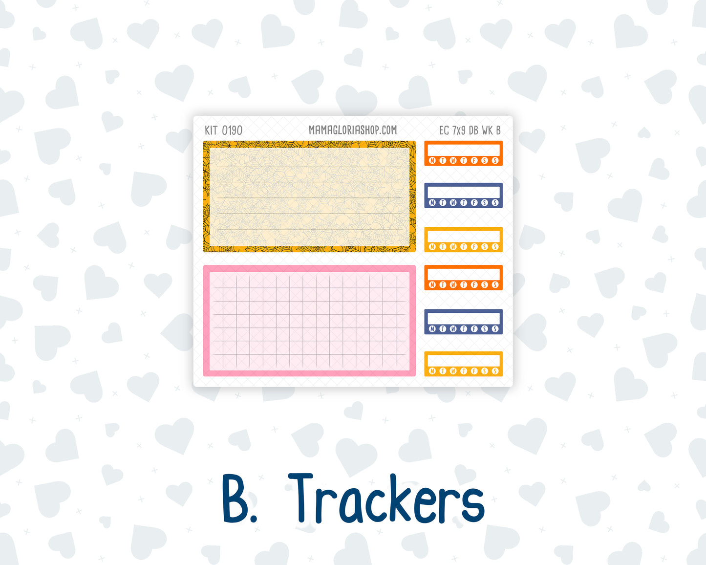 Kit 0190- Weekly Dashboard Planner - Erin Condren - October -Halloween Spooktacular