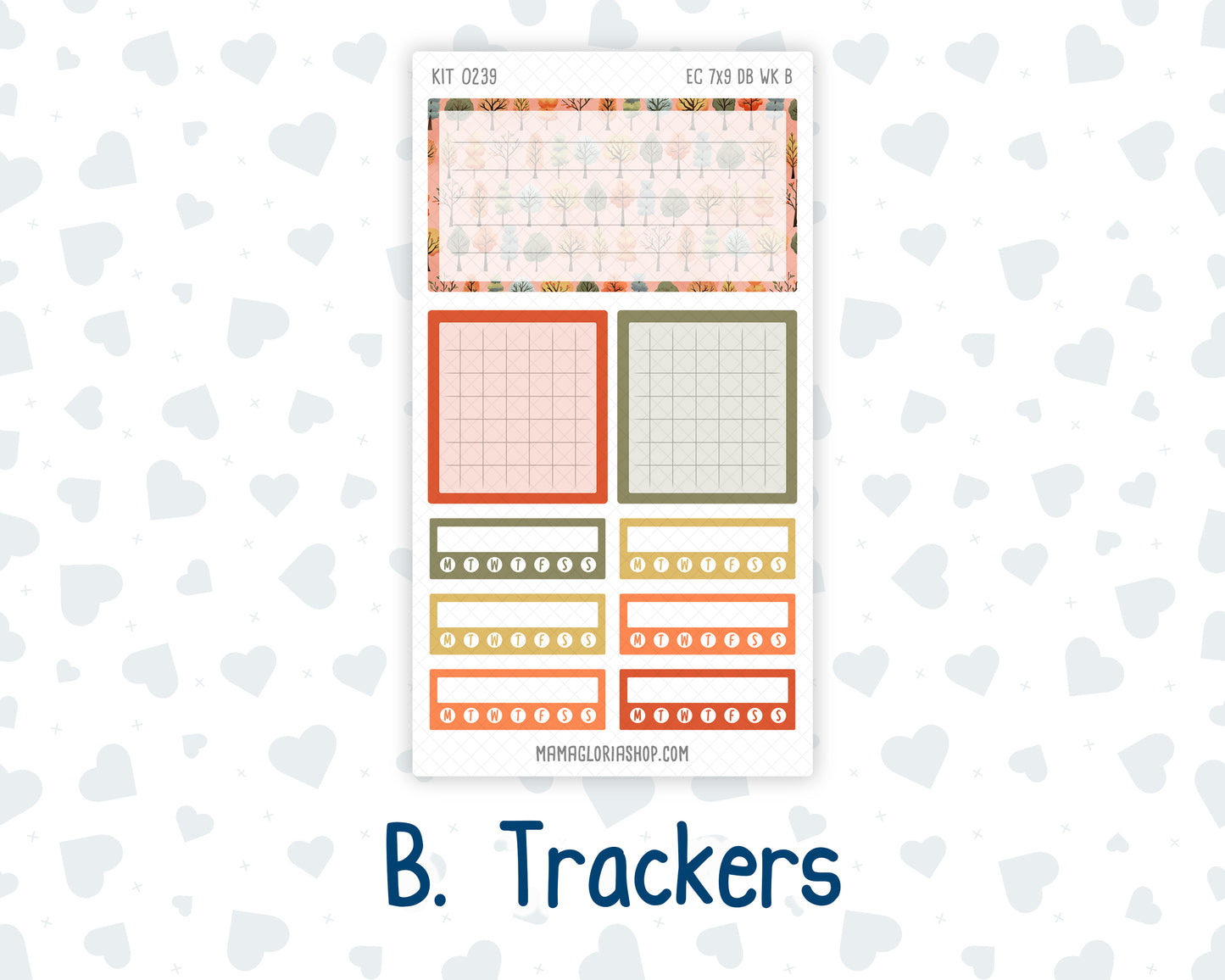 Kit 0239 - Weekly Dashboard Planner - Erin Condren - October Stroll