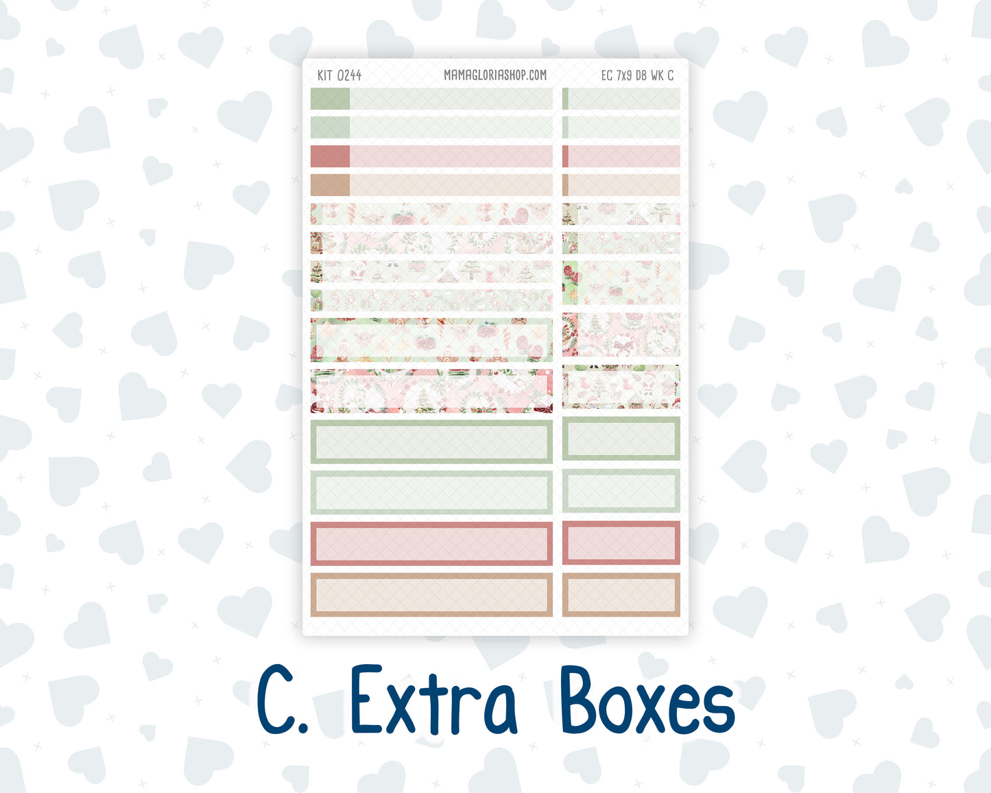 Kit 0244- Weekly Dashboard Planner - Erin Condren - Santas Village - December