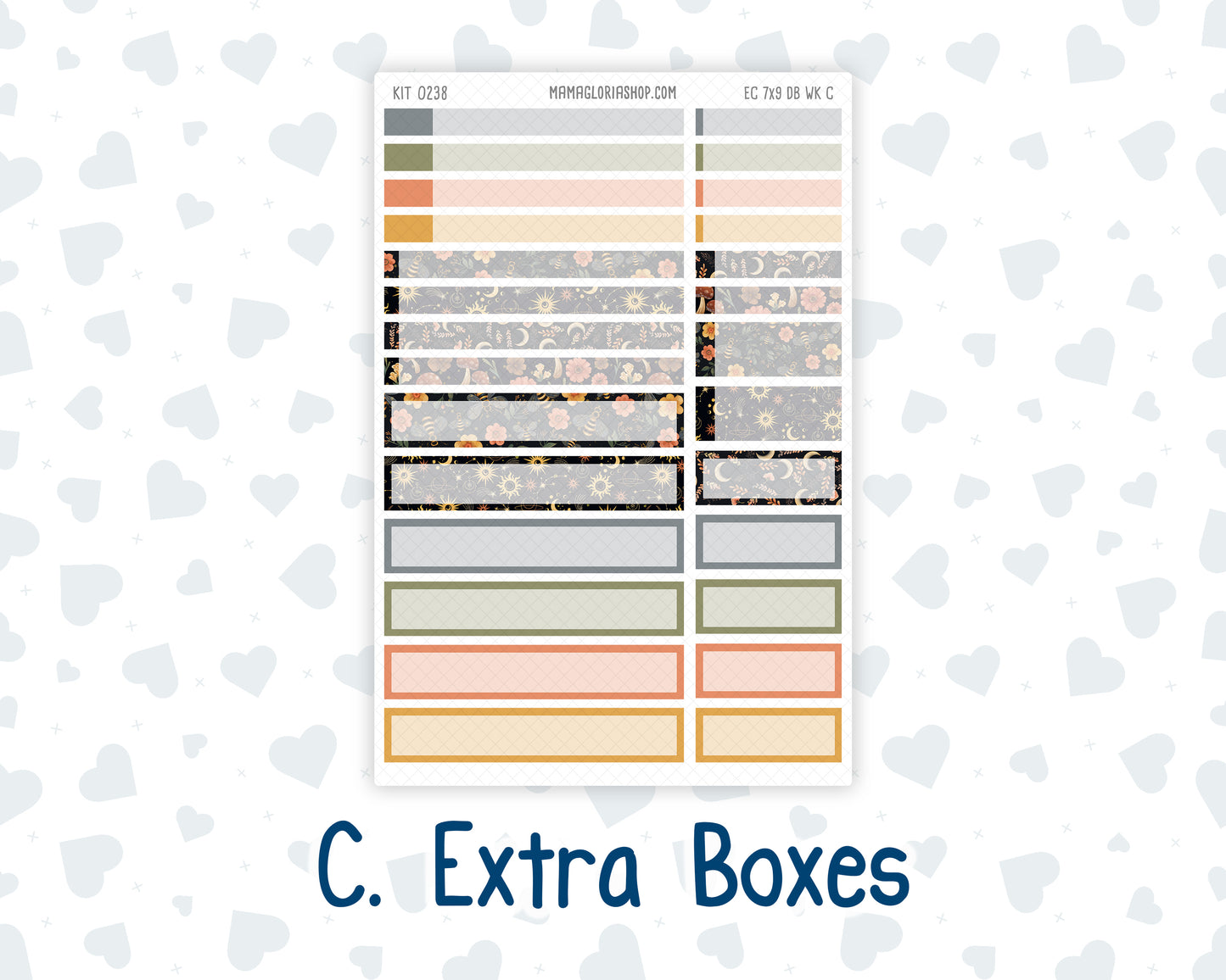 Kit 0238 - Weekly Dashboard Planner - Erin Condren - October - Starry Autumn Nights