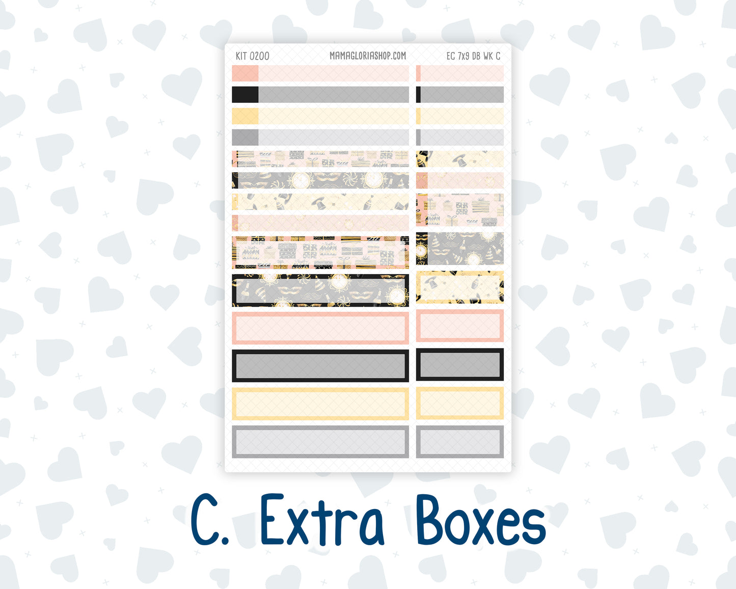 Kit 0200- Weekly Dashboard Planner - Erin Condren - January -Golden Hour