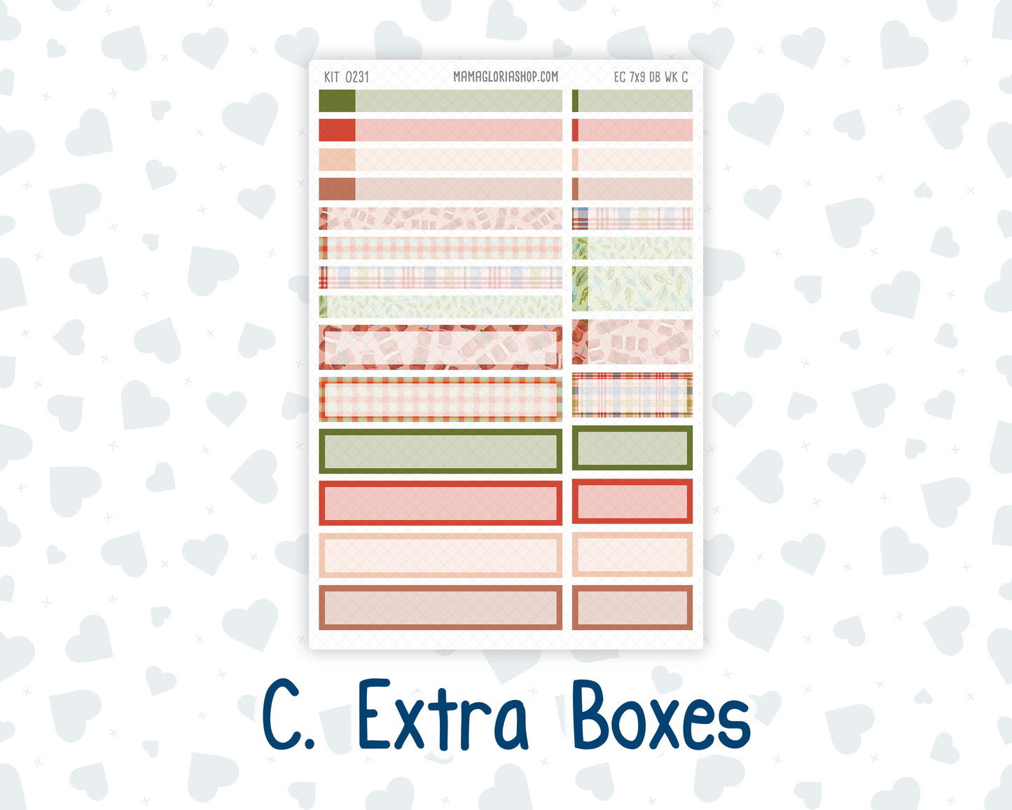 Kit 0231 - Weekly Dashboard Planner - Erin Condren - August - Backyard BBQ