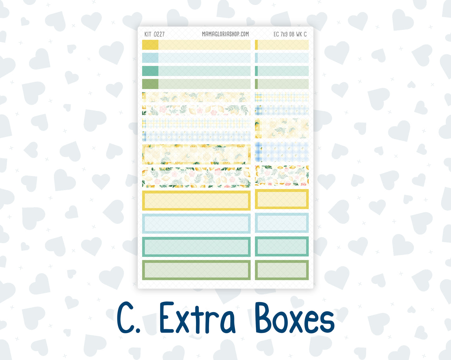 Kit 0227- Weekly Dashboard Planner - Erin Condren - July - Lemon Grove