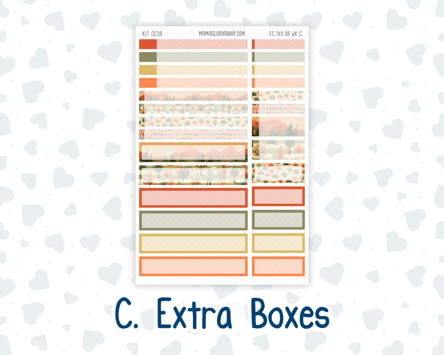 Kit 0239 - Weekly Dashboard Planner - Erin Condren - October Stroll