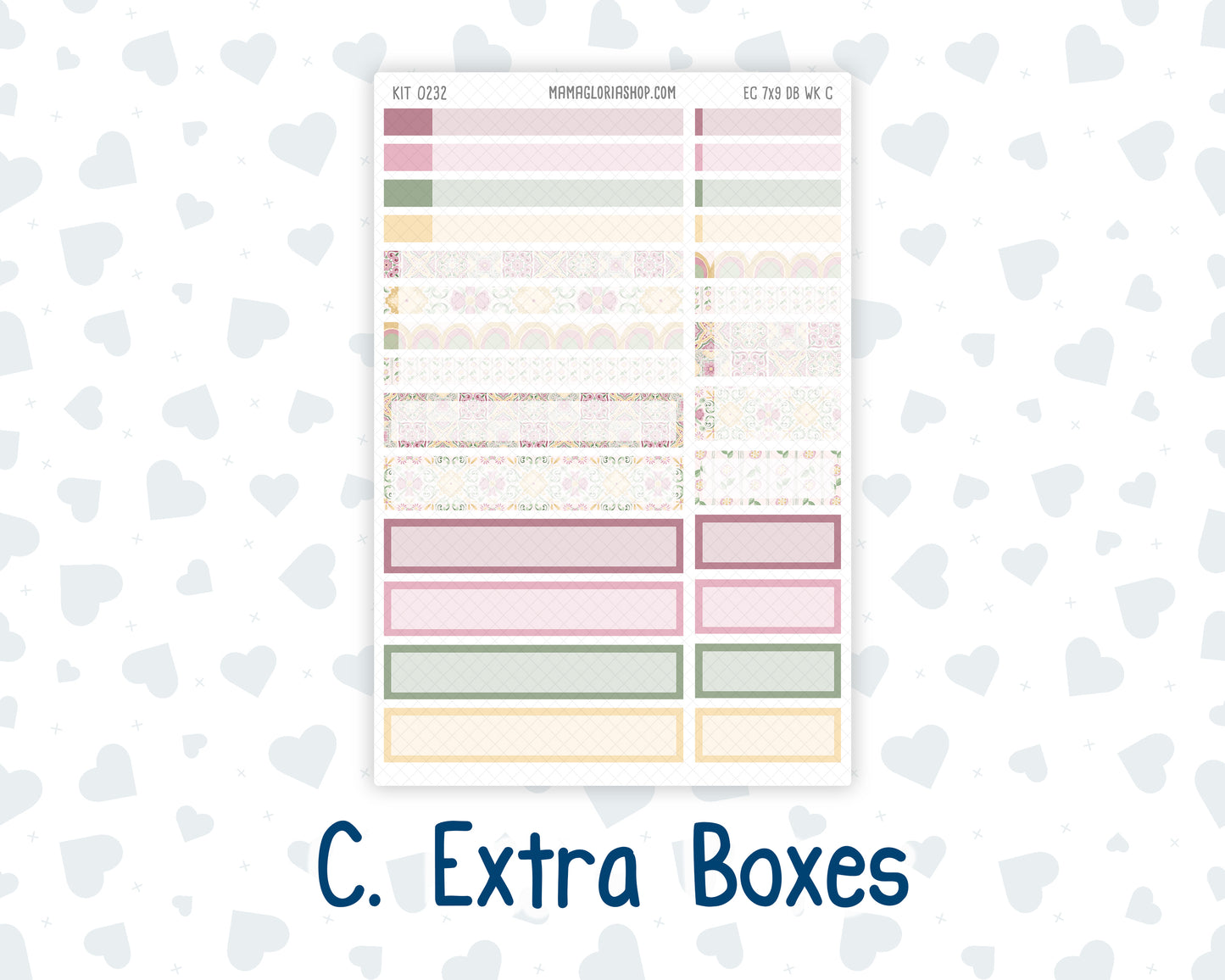 Kit 0232 - Weekly Dashboard Planner - Erin Condren - September - Heirloom Garden