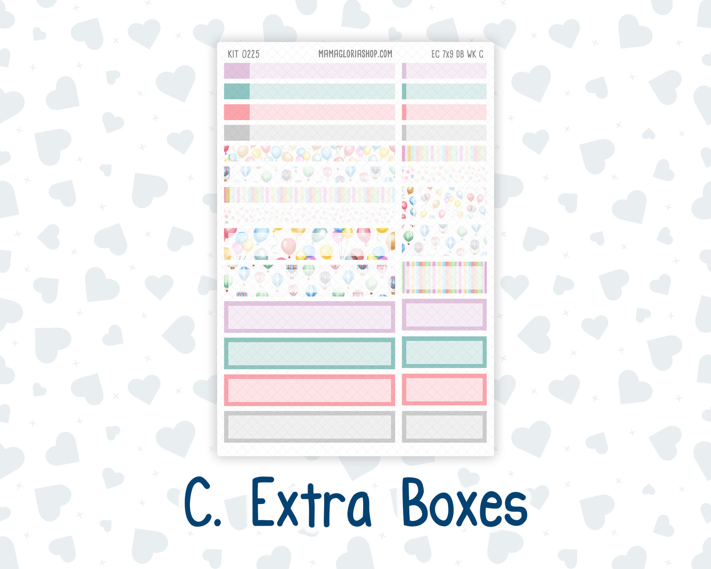 Kit 0225 - Weekly Dashboard Planner - Erin Condren - July - Carnival Joy