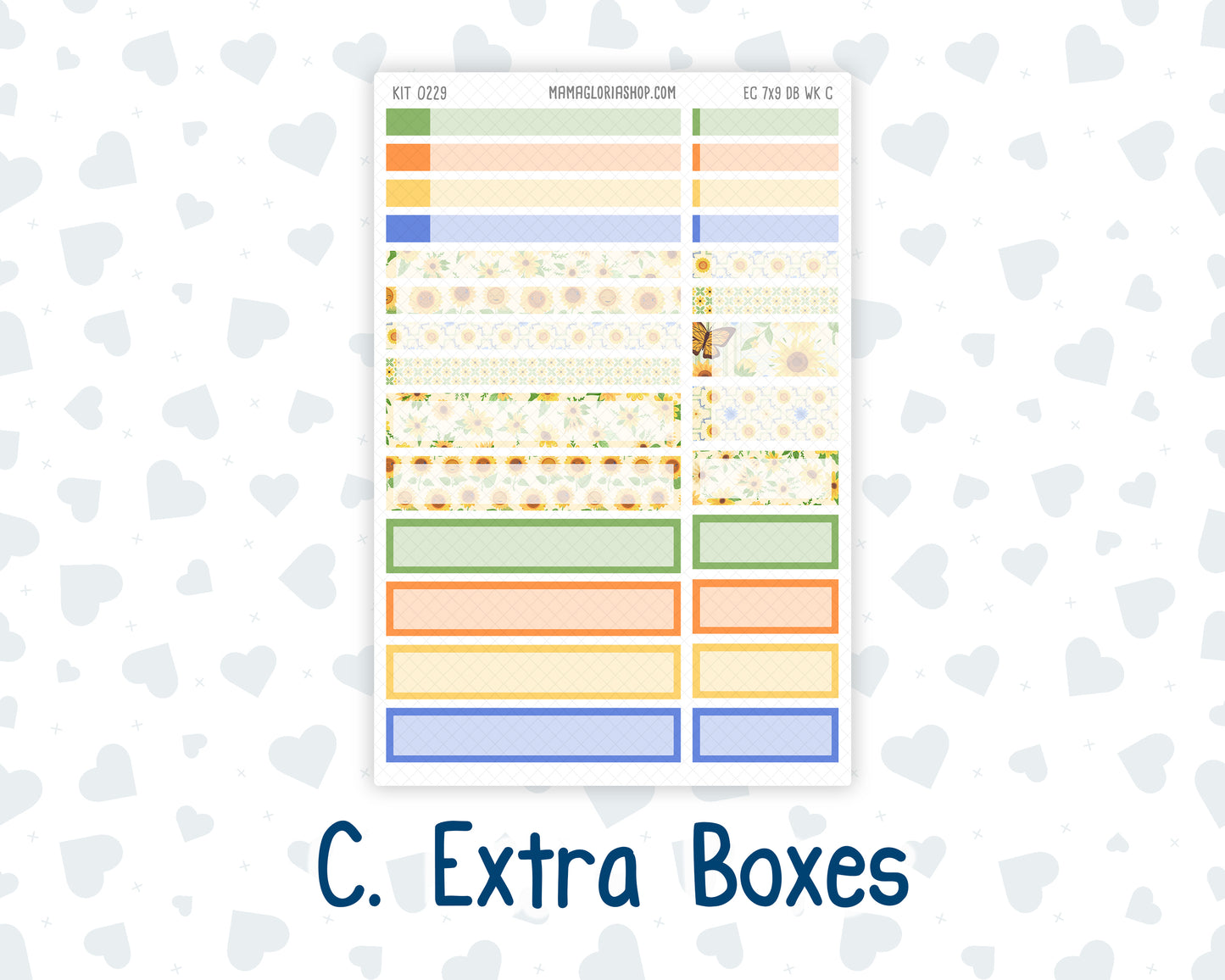 Kit 0229- Weekly Dashboard Planner - Erin Condren - August - Golden Faces