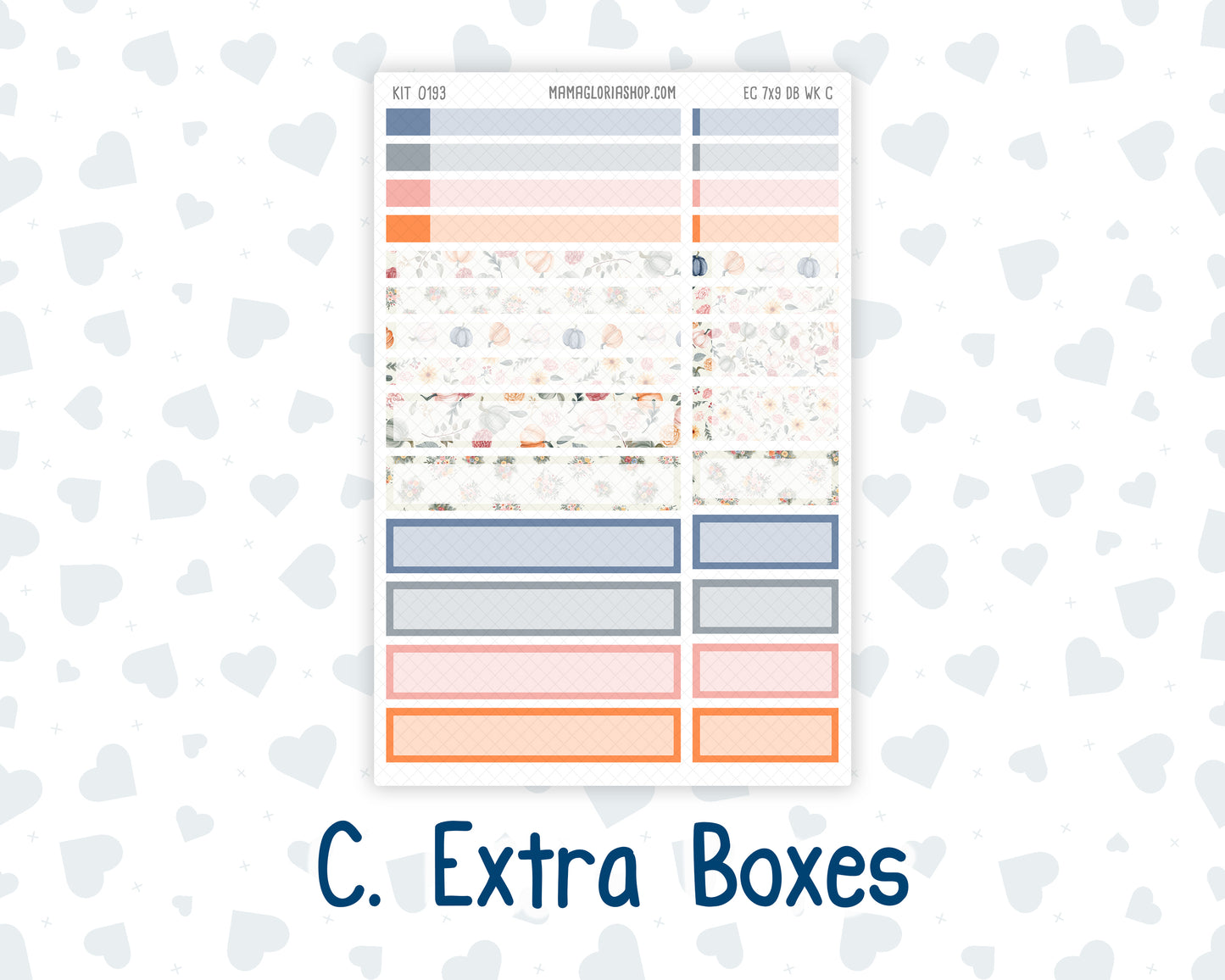 Kit 0193- Weekly Dashboard Planner - Erin Condren - November -Harvest Blooms