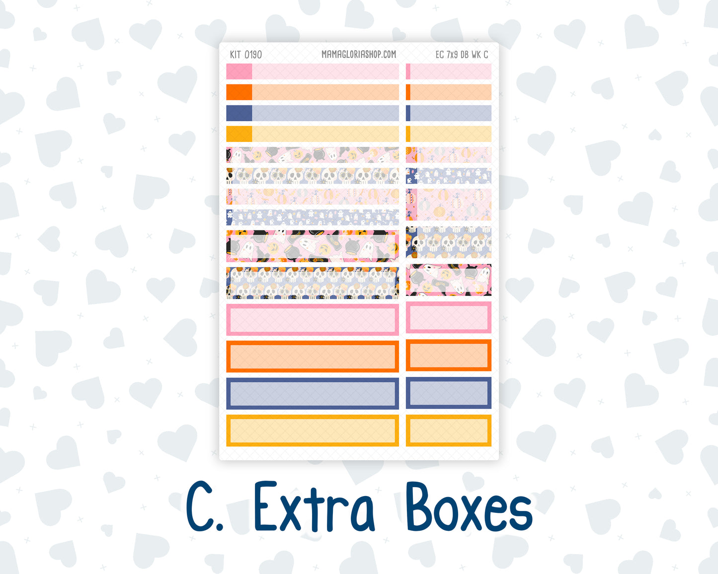 Kit 0190- Weekly Dashboard Planner - Erin Condren - October -Halloween Spooktacular