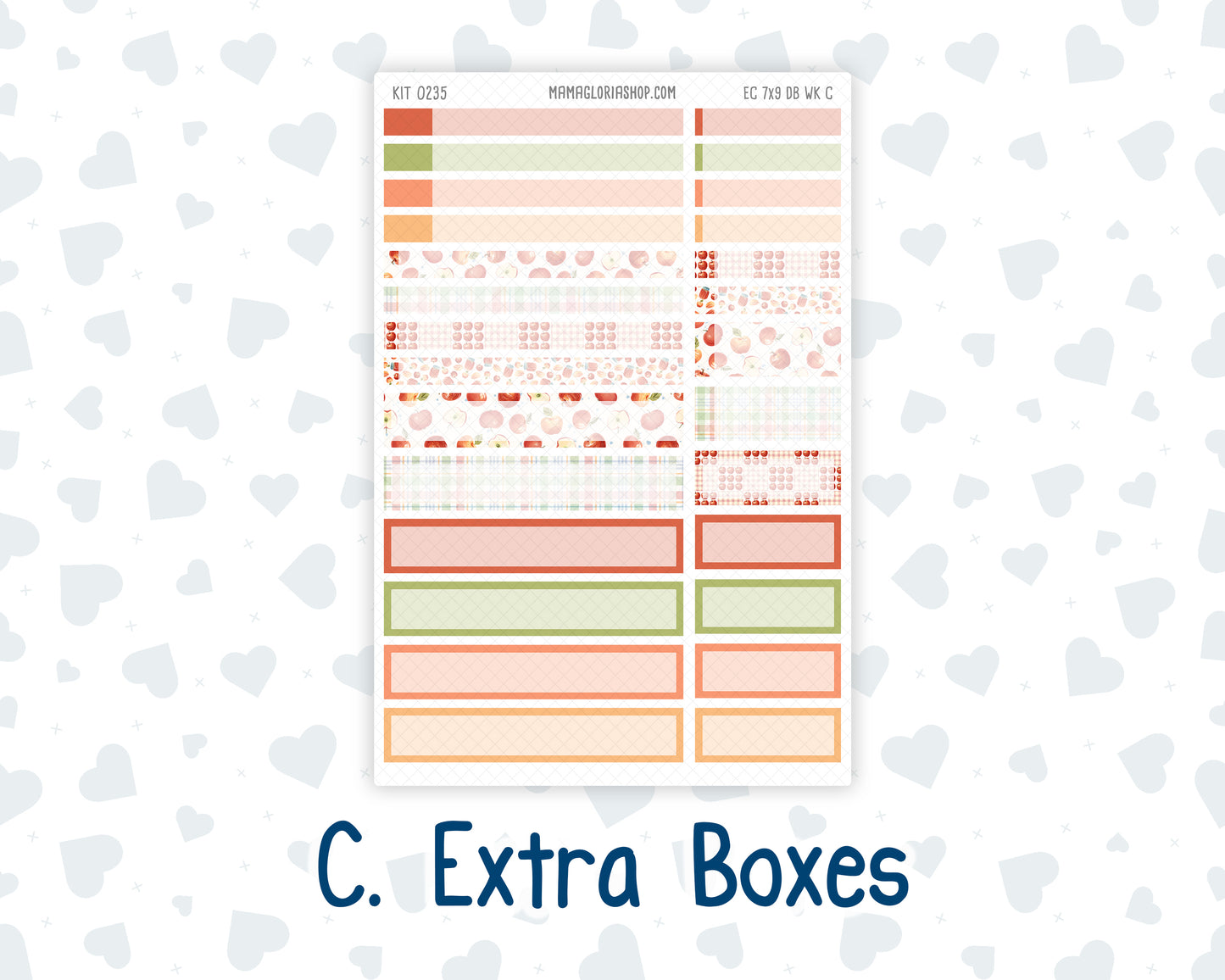 Kit 0235- Weekly Dashboard Planner - Erin Condren - September - Apple Orchard