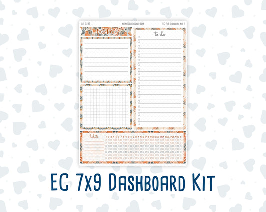 Kit 0237- 7x9 - EC Notes Pages - October - Forest Falk - Dashboard Kit | Productivity Page