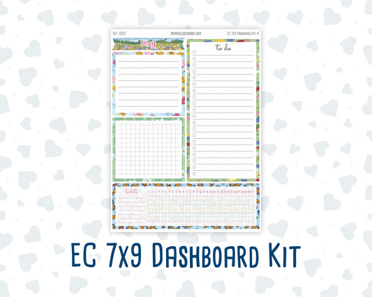 Kit 0267 - 7x9 - EC Notes Pages - Dashboard Kit | Productivity Page - May - Flowers For Mama