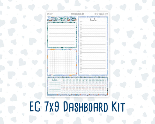 Kit 0247- 7x9 - EC Notes Pages - December - Snow Day Adventures - Dashboard Kit | Productivity Page