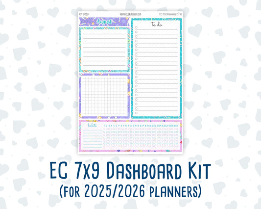 Kit 0230- 7x9 - EC Notes Pages - August - School Daze - Dashboard Kit | Productivity Page