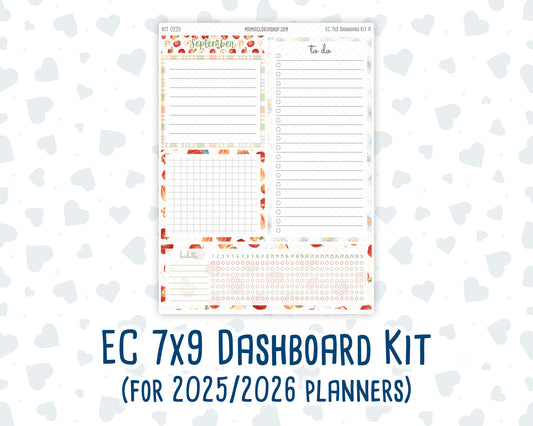 Kit 0235- 7x9 - EC Notes Pages - September- Apple Orchard - Dashboard Kit | Productivity Page