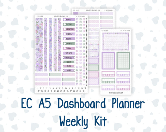 Kit 0263 - A5 - EC Dashboard Planner - April - Lavender Drift