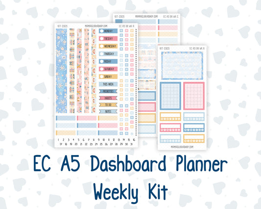 Kit 0305 - A5 - EC Dashboard Planner - December - Sugarplum Parade