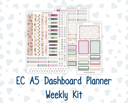 Kit 0307 - A5 - EC Dashboard Planner - December - Velvet Hearth