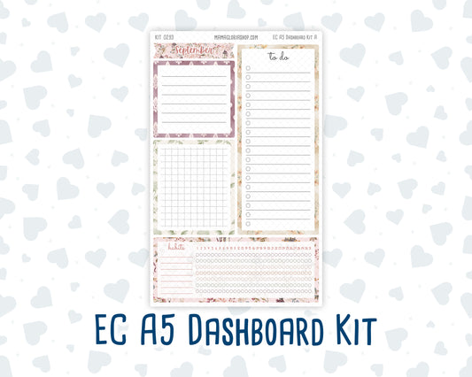 Kit 0293 - A5 - EC Notes Pages - Dashboard Kit | Productivity Page - September - Fleur de Provence