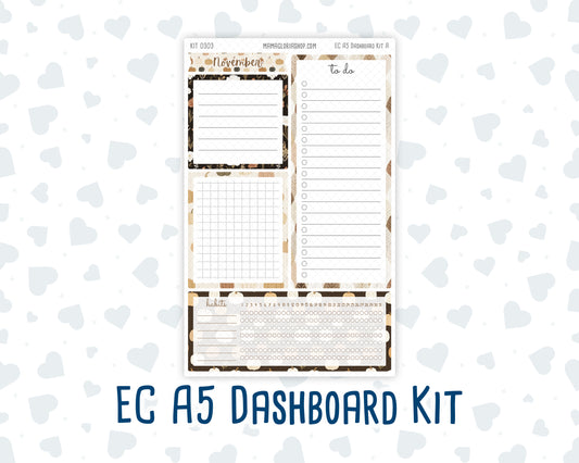 Kit 0303 - A5 - EC Notes Pages - Dashboard Kit | Productivity Page - November - Into The Woods