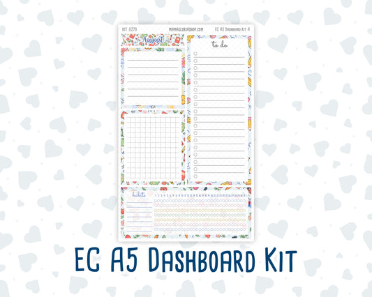 Kit 0279 - A5 - EC Notes Pages - Dashboard Kit | Productivity Page - August - Not Ready For School