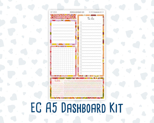 Kit 0240- A5 - EC Notes Pages - November -Cozy Thanksgiving - Dashboard Kit | Productivity Page