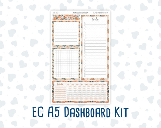 Kit 0237 - A5 - EC Notes Pages - October -Forest Falk - Dashboard Kit | Productivity Page