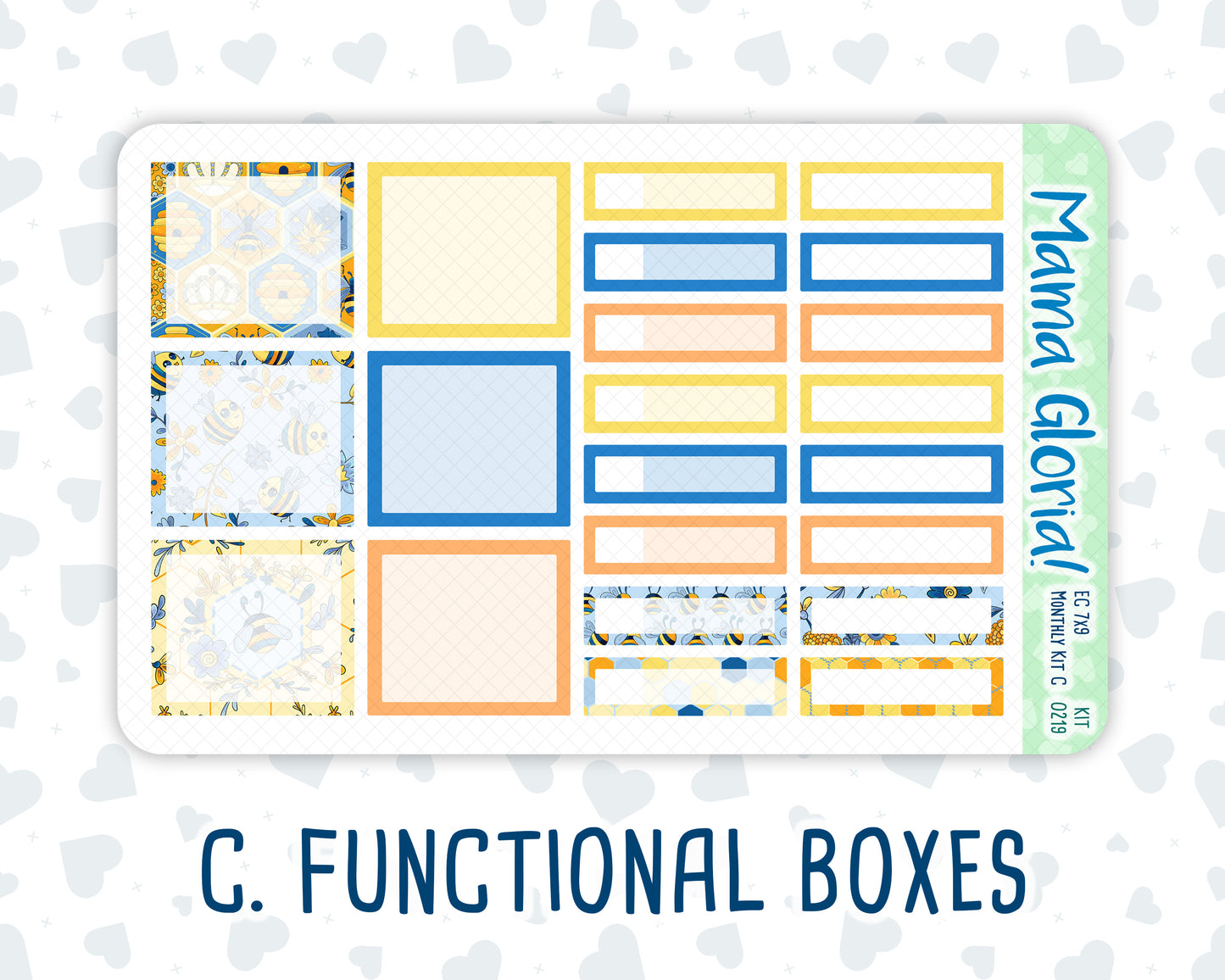 Kit 0219- 7x9 - Monthly - Bee's Business- May- For EC Planners
