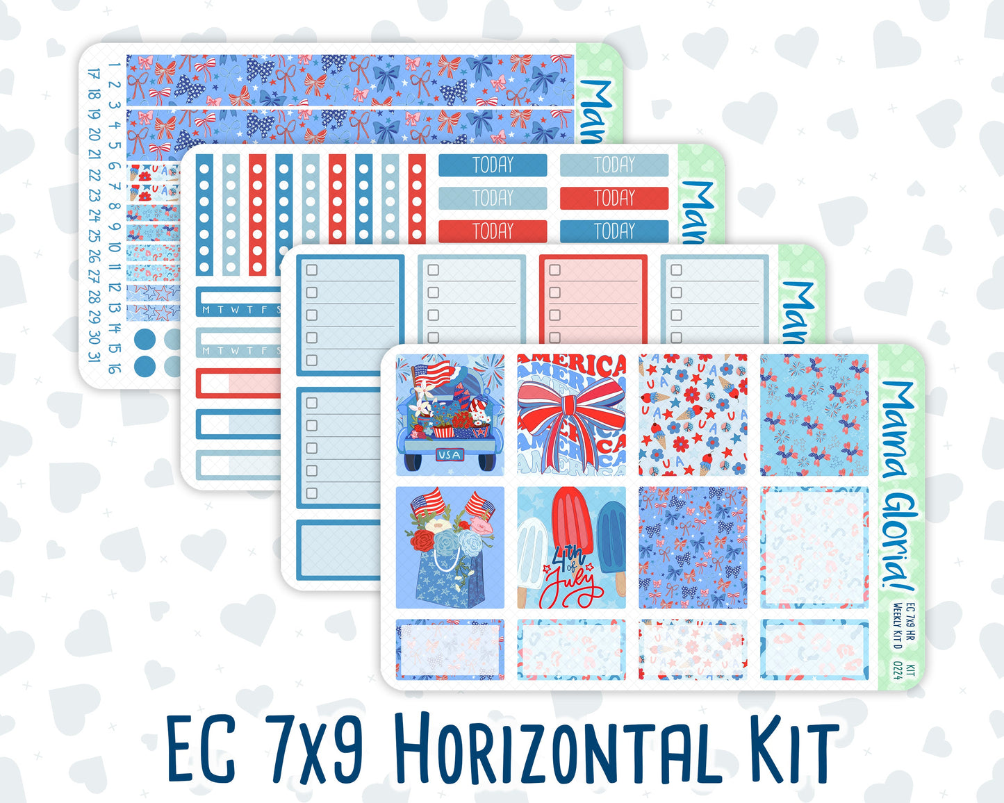 Kit 0224 - 7x9 - Horizontal - Weekly Kit - July - Patriotic Parade