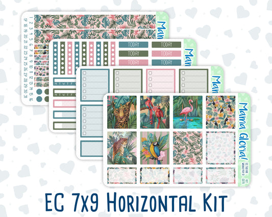 Kit 0275 - 7x9 - Horizontal - Weekly Kit - July - Tropical Safari Blush
