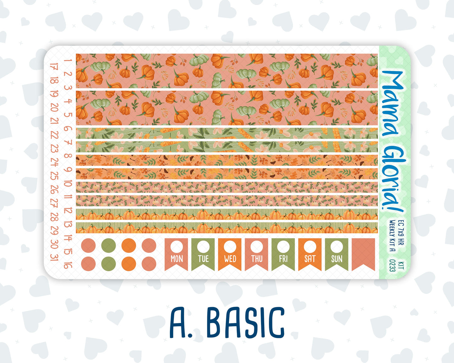 Kit 0233 - 7x9 - Horizontal - Weekly Kit - September - Cinnamon Days