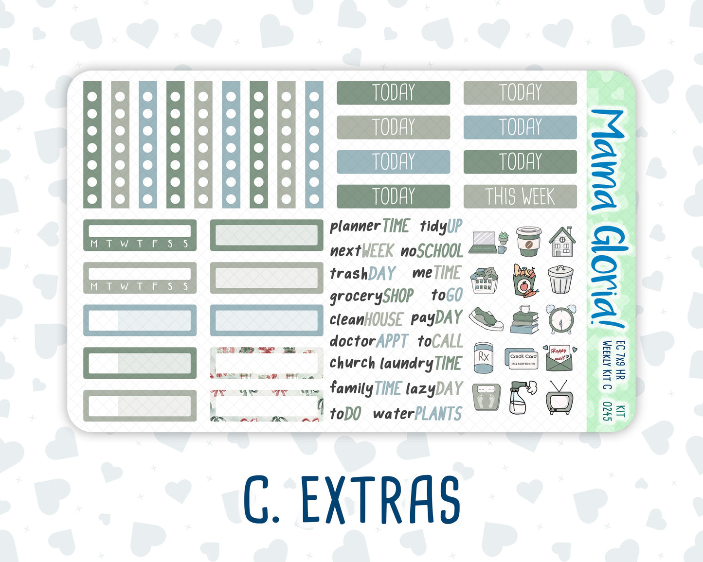 Kit 0245 - 7x9 - Horizontal - Weekly Kit - December - Vintage Christmas