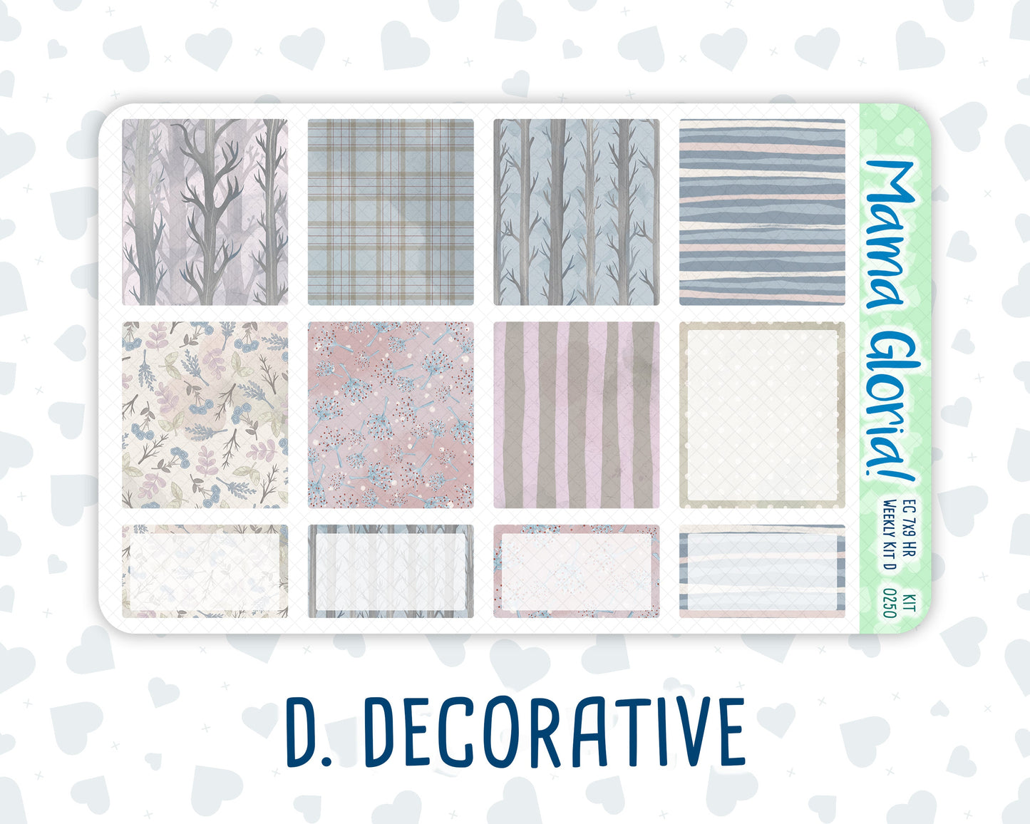 Kit 0250 - 7x9 - Horizontal - Weekly Kit - Quiet January