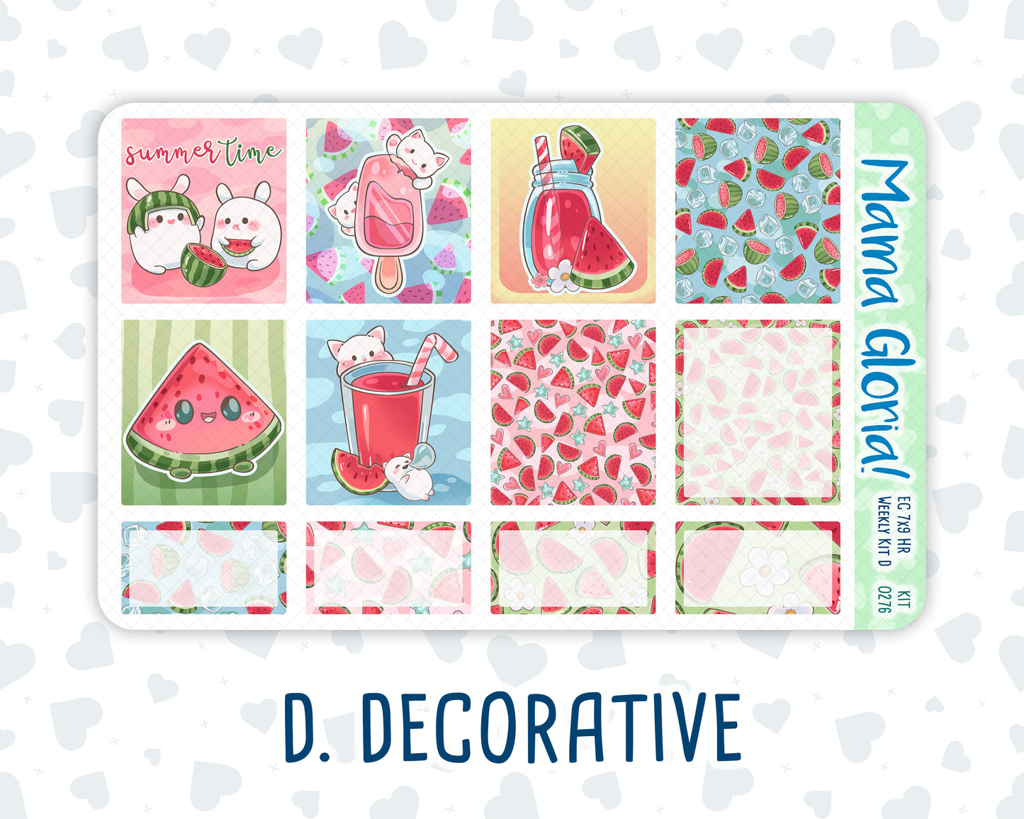 Kit 0276 - 7x9 - Horizontal - Weekly Kit - July - Melon Crush