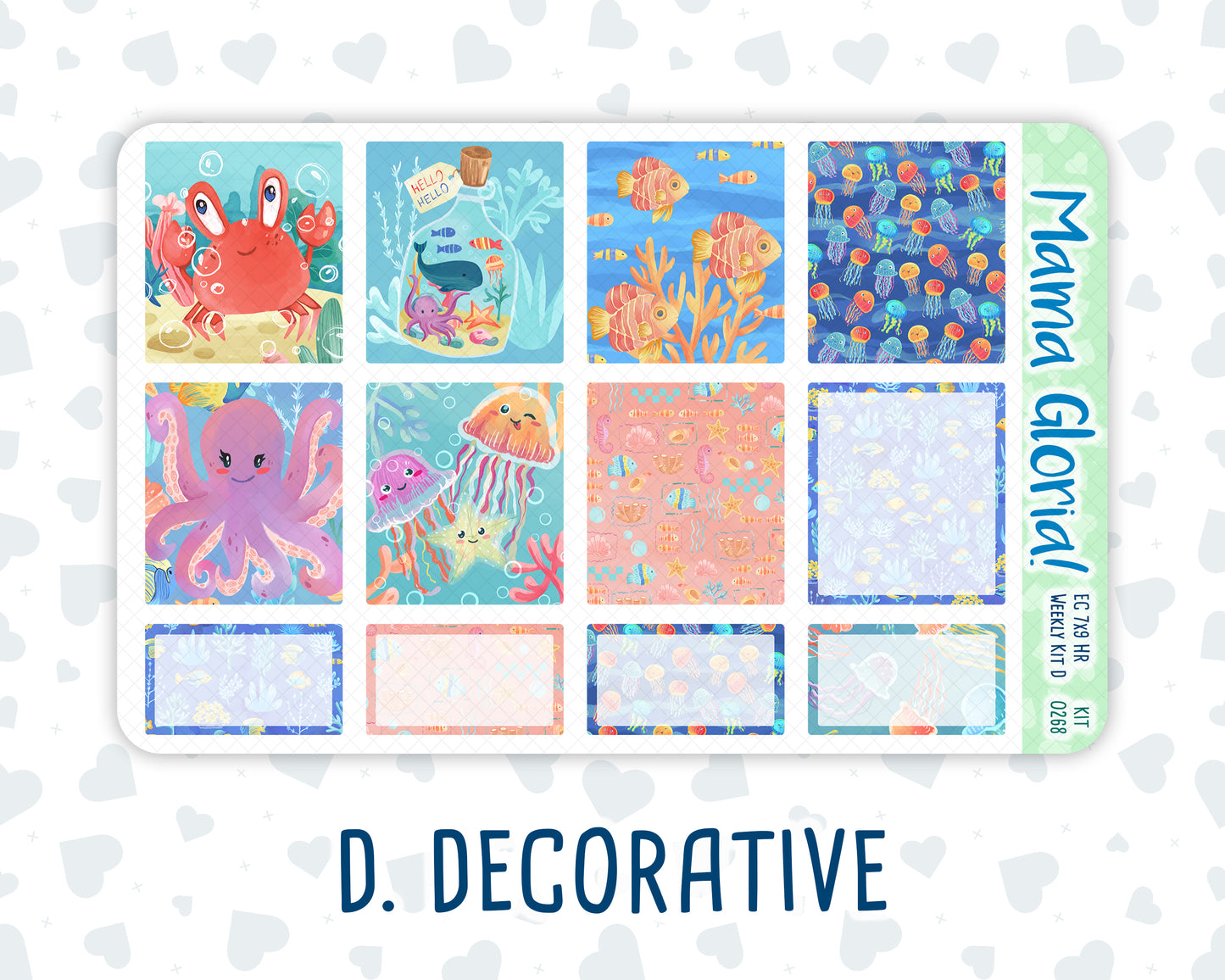 Kit 0268 - 7x9 - Horizontal - Weekly Kit - June - Sea Sweeties