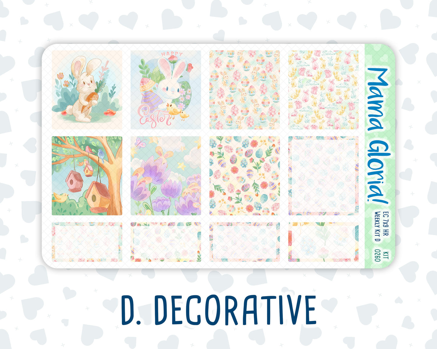 Kit 0260 - 7x9 - Horizontal - Weekly Kit - April - Pastel Egg Hunt