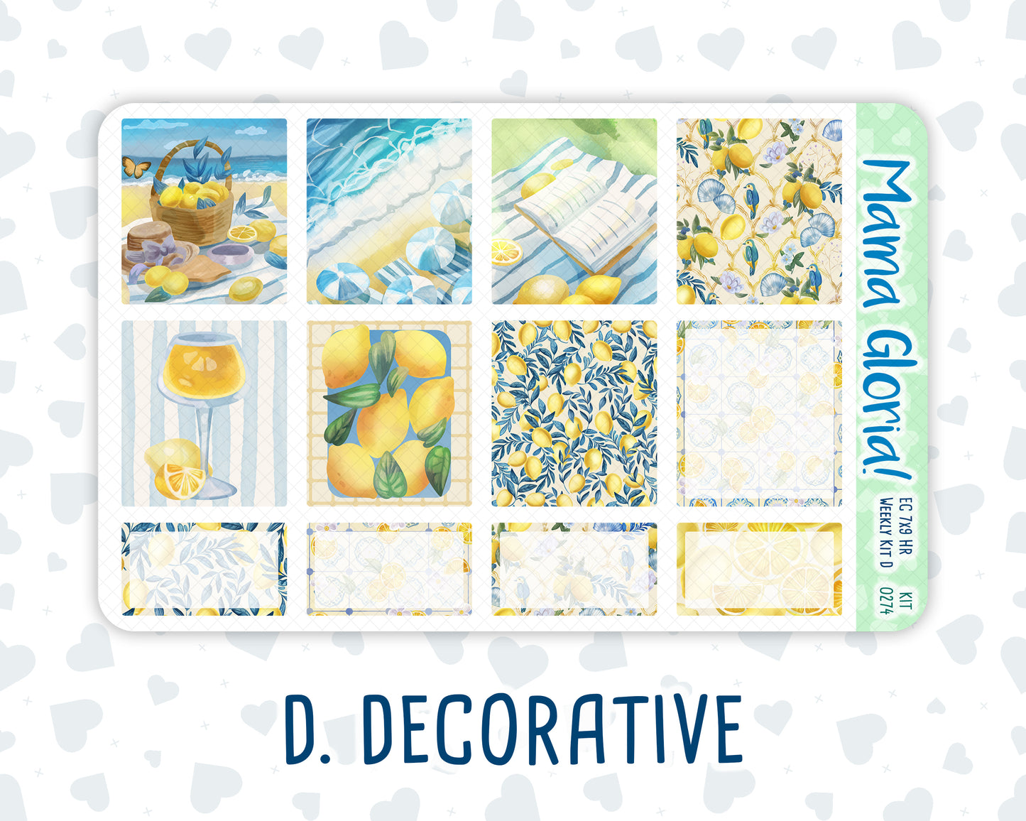 Kit 0274 - 7x9 - Horizontal - Weekly Kit - July - Sunny Lemon Shore