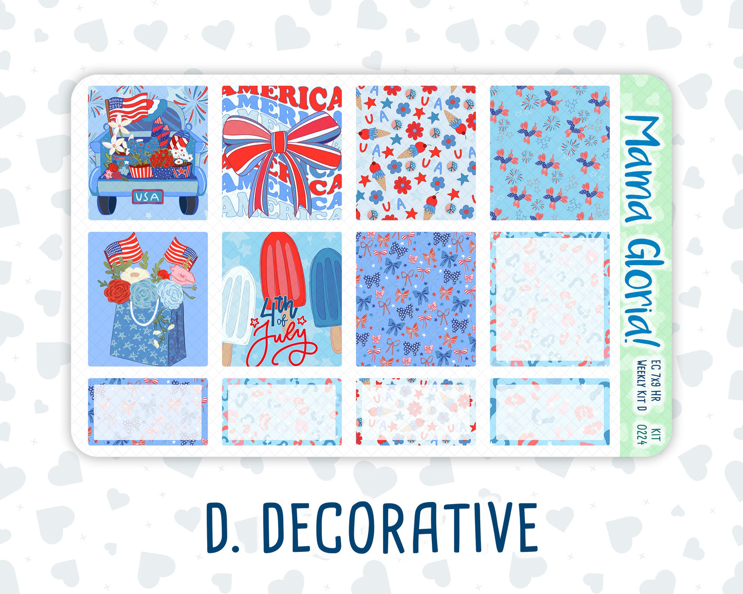 Kit 0224 - 7x9 - Horizontal - Weekly Kit - July - Patriotic Parade