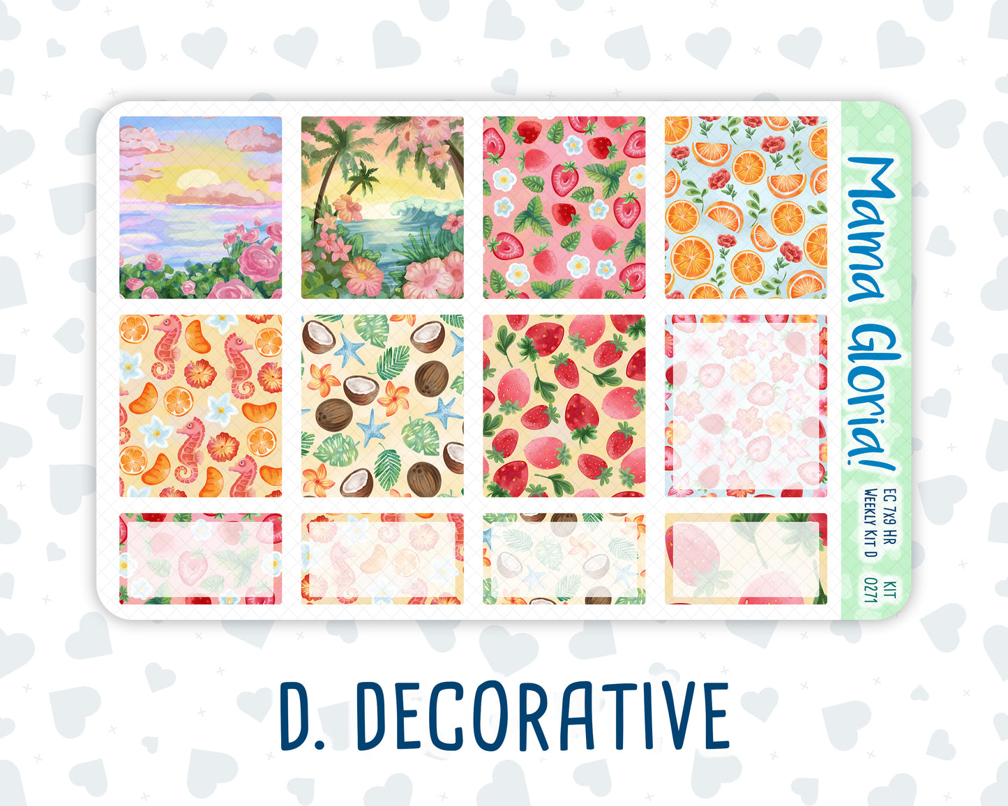 Kit 0271 - 7x9 - Horizontal - Weekly Kit - June - Strawberry Shore