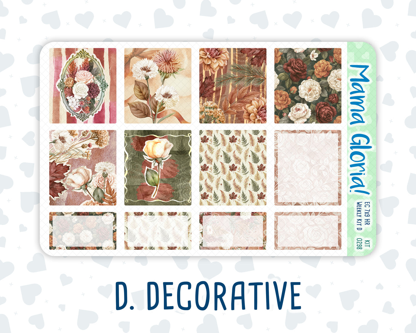 Kit 0298 - 7x9 - Horizontal - Weekly Kit - October - Velvet Bloom