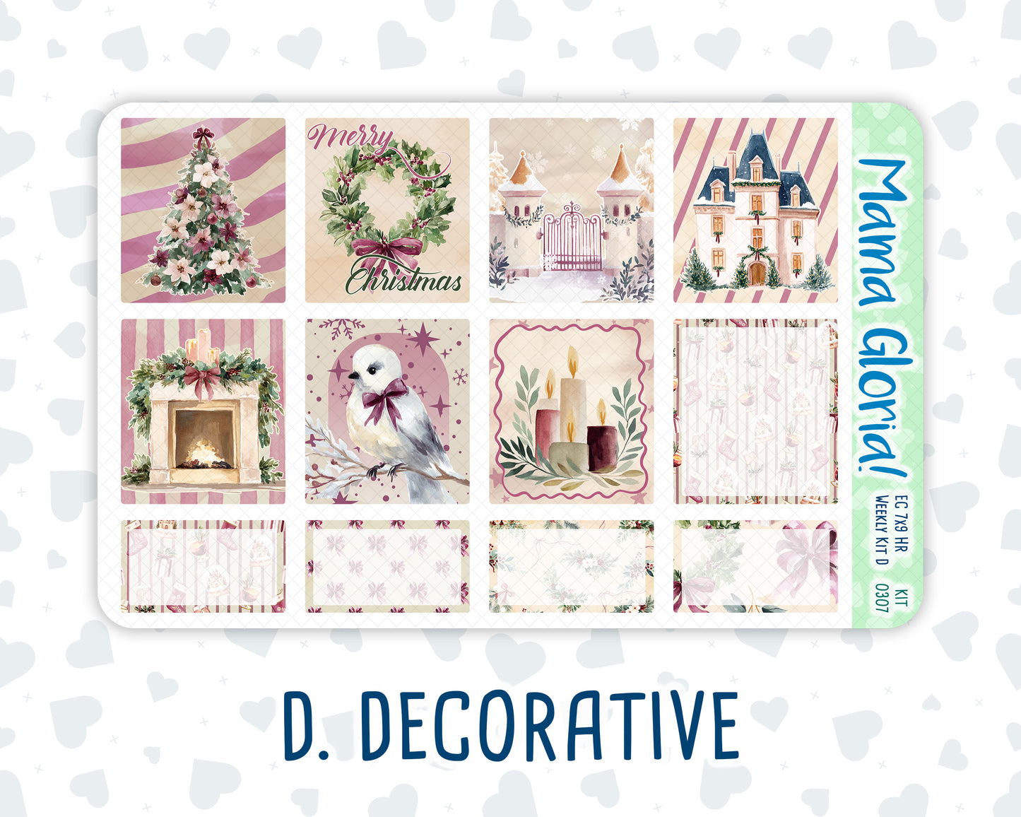 Kit 0307 - 7x9 - Horizontal - Weekly Kit - December - Velvet Hearth