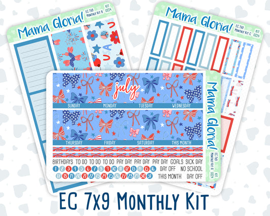 Kit 0224 - 7x9 - EC Monthly Kit - July - Patriotic Parade