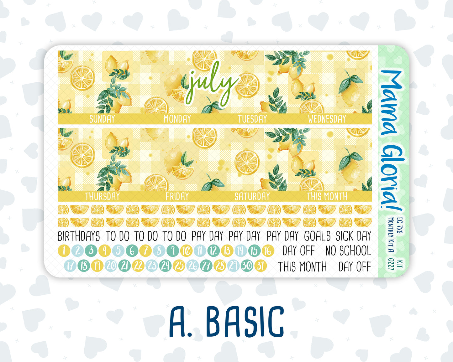 Kit 0227 - 7x9 - EC Monthly Kit - July - Lemon Grove