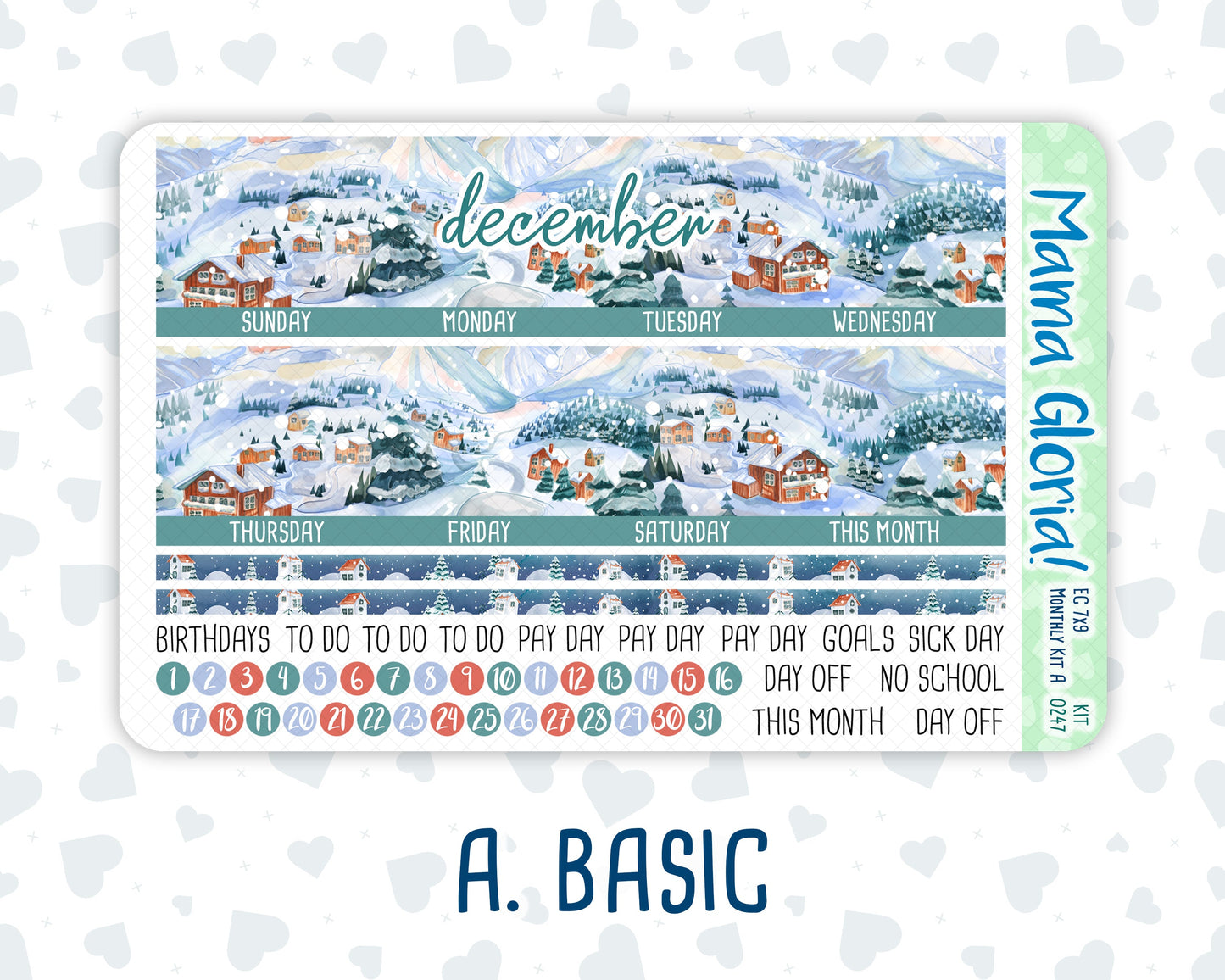 Kit 0247 - 7x9 - EC Monthly Kit - December - Snow Day Adventures