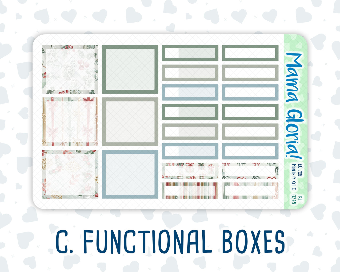 Kit 0245 - 7x9 - EC Monthly Kit - December - Vintage Christmas