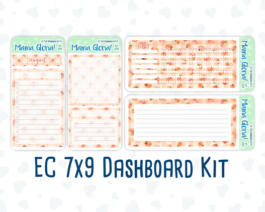 Kit 0228 - 7x9 - EC Notes Pages - August - Just Peachy - Dashboard Kit | Productivity Page