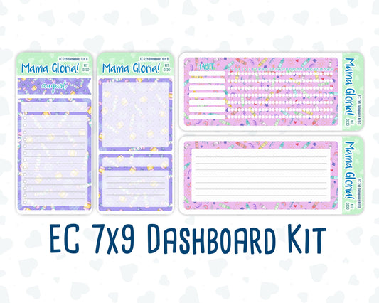 Kit 0230 - 7x9 - EC Notes Pages - August - School Daze - Dashboard Kit | Productivity Page