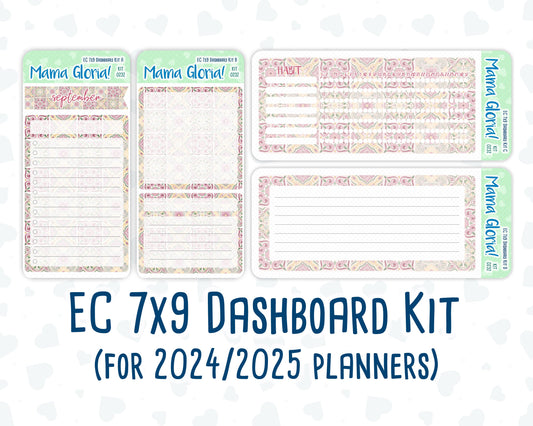 Kit 0232 - 7x9 - EC Notes Pages - September - Heirloom Garden - Dashboard Kit | Productivity Page | 2024/2025