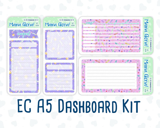 Kit 0230 - A5 - EC Notes Pages - August - School Daze - Dashboard Kit | Productivity Page